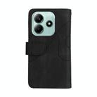 For Redmi Note 14 5G Dual-color 9 Card Slots Zipper Wallet Leather Phone Case(Black) - 3