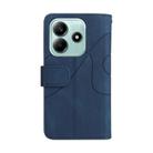 For Redmi Note 14 5G Dual-color 9 Card Slots Zipper Wallet Leather Phone Case(Blue) - 3