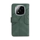 For Redmi Note 14 Pro / 14 Pro+ 5G Dual-color 9 Card Slots Zipper Wallet Leather Phone Case(Green) - 3