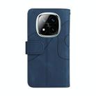 For Redmi Note 14 Pro / 14 Pro+ 5G Dual-color 9 Card Slots Zipper Wallet Leather Phone Case(Blue) - 3