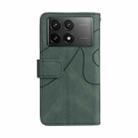 For Xiaomi Poco F6 Pro Dual-color 9 Card Slots Zipper Wallet Leather Phone Case(Green) - 3