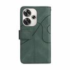 For Xiaomi Poco F6 Dual-color 9 Card Slots Zipper Wallet Leather Phone Case(Green) - 3