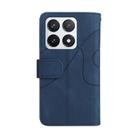 For Xiaomi 14T Pro Dual-color 9 Card Slots Zipper Wallet Leather Phone Case(Blue) - 3