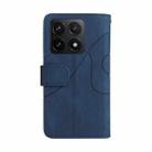 For Xiaomi 14T Dual-color 9 Card Slots Zipper Wallet Leather Phone Case(Blue) - 3