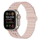 For Apple Watch Ultra 2 49mm Colorful Dots Magnetic Silicone Watch Band(Pink) - 1