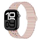 For Apple Watch Series 10 46mm Colorful Dots Magnetic Silicone Watch Band(Pink) - 1