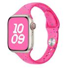 For Apple Watch Series 9 45mm Slim Style Colorful Dots Silicone Watch Band(Barbie Pink) - 1