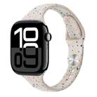 For Apple Watch Series 10 42mm Slim Style Colorful Dots Silicone Watch Band(Starlight) - 1