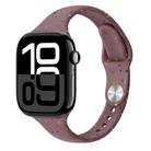 For Apple Watch Series 10 42mm Slim Style Colorful Dots Silicone Watch Band(Smoke Purple) - 1