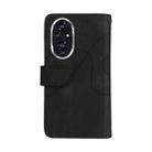 For Honor 200 Dual-color 9 Card Slots Zipper Wallet Leather Phone Case(Black) - 3