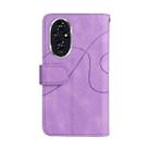 For Honor 200 Dual-color 9 Card Slots Zipper Wallet Leather Phone Case(Purple) - 3