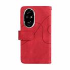 For Honor 200 Pro Dual-color 9 Card Slots Zipper Wallet Leather Phone Case(Red) - 3