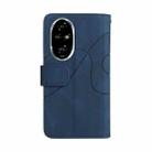 For Honor 200 Pro Dual-color 9 Card Slots Zipper Wallet Leather Phone Case(Blue) - 3