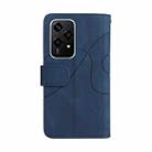 For Honor 200 Lite Global Dual-color 9 Card Slots Zipper Wallet Leather Phone Case(Blue) - 3