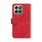 For Honor X6b Dual-color 9 Card Slots Zipper Wallet Leather Phone Case(Red) - 3