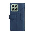 For Honor X6b Dual-color 9 Card Slots Zipper Wallet Leather Phone Case(Blue) - 3