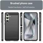 For Samsung Galaxy S24 FE 5G Carbon Fiber Brushed Texture TPU Phone Case(Black) - 2