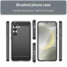 For Samsung Galaxy S25 5G Carbon Fiber Brushed Texture TPU Phone Case(Black) - 2