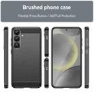 For Samsung Galaxy S25+ 5G Carbon Fiber Brushed Texture TPU Phone Case(Black) - 2