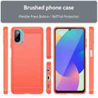 For Samsung Galaxy M06 5G Carbon Fiber Brushed Texture TPU Phone Case(Red) - 2