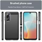 For Samsung Galaxy M16 5G Carbon Fiber Brushed Texture TPU Phone Case(Black) - 2