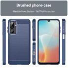 For Samsung Galaxy M16 5G Carbon Fiber Brushed Texture TPU Phone Case(Blue) - 2