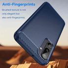 For Samsung Galaxy M16 5G Carbon Fiber Brushed Texture TPU Phone Case(Blue) - 3