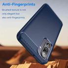 For Samsung Galaxy M36 5G Carbon Fiber Brushed Texture TPU Phone Case(Blue) - 3