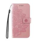 For Redmi Note 14 5G Seven-petal Flowers Embossing Leather Phone Case(Rose Gold) - 2