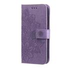 For Redmi Note 14 4G 164.84mm Seven-petal Flowers Embossing Leather Phone Case(Light Purple) - 2