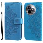 For Redmi K80 Ultra Seven-petal Flowers Embossing Leather Phone Case(Blue) - 1