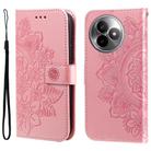 For Redmi K80 Ultra Seven-petal Flowers Embossing Leather Phone Case(Rose Gold) - 1