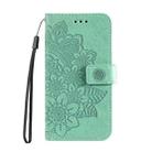 For Samsung Galaxy S25+ 5G Seven-petal Flowers Embossing Leather Phone Case(Green) - 2