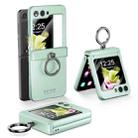 For Samsung Galaxy Z Flip5 5G Integrated Folding Ring Phone Case with Hinge(Green) - 1