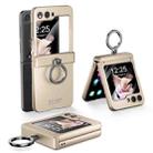 For Samsung Galaxy Z Flip5 5G Integrated Folding Ring Phone Case with Hinge(Gold) - 1