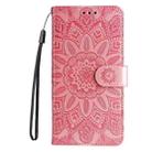 For Redmi Note 14 5G Embossed Sunflower Leather Phone Case(Rose Gold) - 2