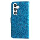 For Samsung Galaxy S25+ 5G Embossed Sunflower Leather Phone Case(Blue) - 3
