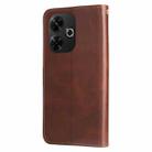 For Redmi 13 4G / Redmi Note 13R Fashion Calf Texture Zipper Leather Phone Case(Brown) - 3