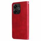 For Redmi 13 4G / Redmi Note 13R Fashion Calf Texture Zipper Leather Phone Case(Red) - 3