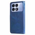 For Redmi K70 Ultra Fashion Calf Texture Zipper Leather Phone Case(Blue) - 3