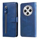 For Redmi 14C 4G Fashion Calf Texture Zipper Leather Phone Case(Blue) - 1