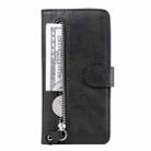 For Redmi 14C 4G Fashion Calf Texture Zipper Leather Phone Case(Black) - 2