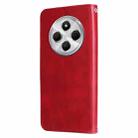 For Redmi 14C 4G Fashion Calf Texture Zipper Leather Phone Case(Red) - 3