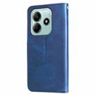 For Redmi Note 14 5G Fashion Calf Texture Zipper Leather Phone Case(Blue) - 3