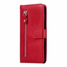 For Redmi Note 14 5G Fashion Calf Texture Zipper Leather Phone Case(Red) - 2