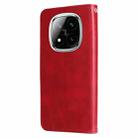 For Redmi Note 14 Pro 5G / Note 14 Pro+ 5G Fashion Calf Texture Zipper Leather Phone Case(Red) - 3