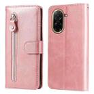 For Redmi A5 4G 173.3mm Fashion Calf Texture Zipper Leather Phone Case(Rose Gold) - 1