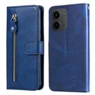 For Redmi 15C 4G 173.1mm / 15C 5G 173.1mm Fashion Calf Texture Zipper Leather Phone Case(Blue) - 1