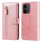 For Redmi 15C 4G 171.5mm / Xiaomi Poco C85 4G Fashion Calf Texture Zipper Leather Phone Case(Rose Gold) - 1