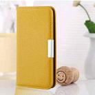 For iPhone 12 Pro Max Litchi Texture Horizontal Flip Leather Case with Holder & Card Slots(Yellow) - 1